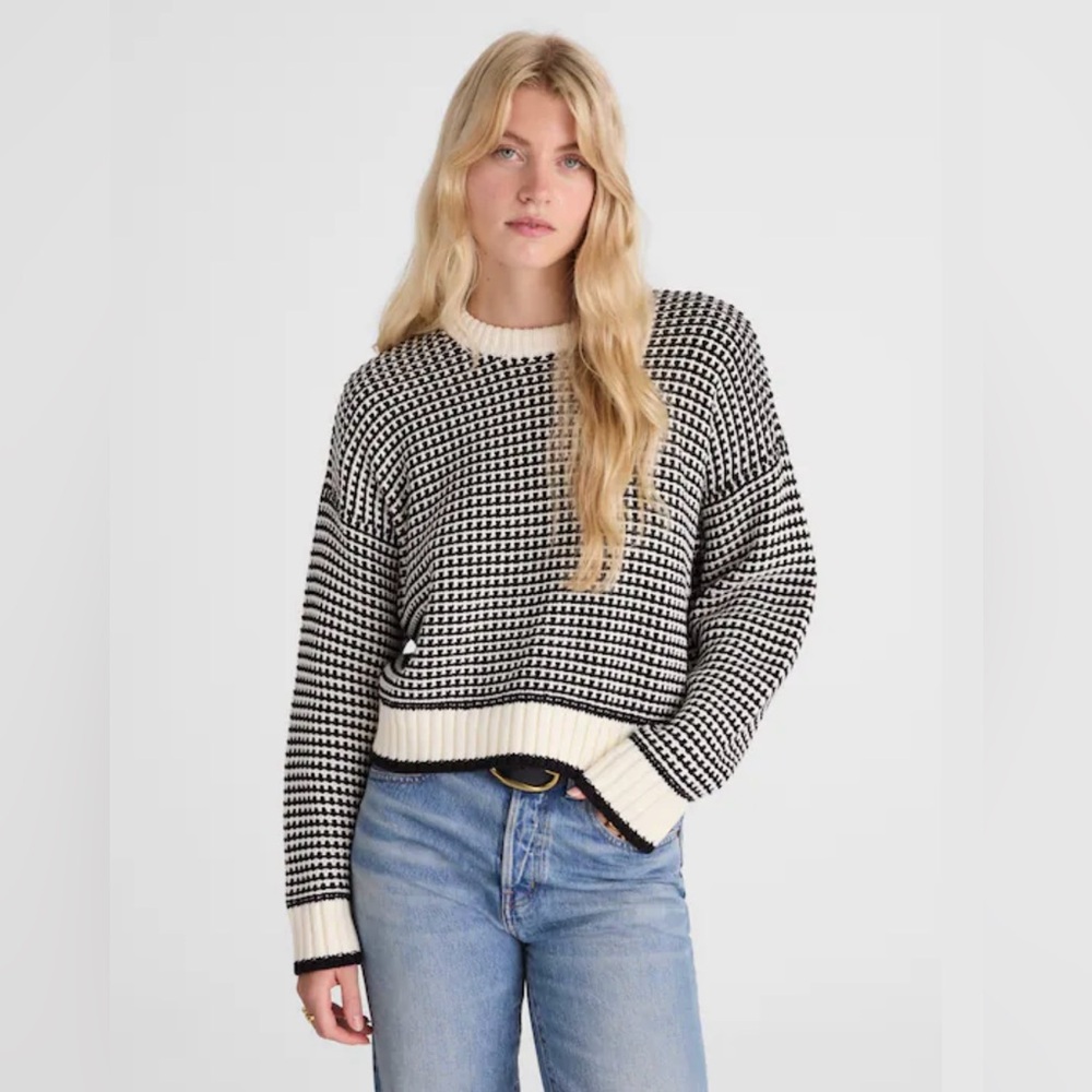 Madewell! Textured-Stitch Crewneck Sweater. 100% Cotton. Brand new without tags.